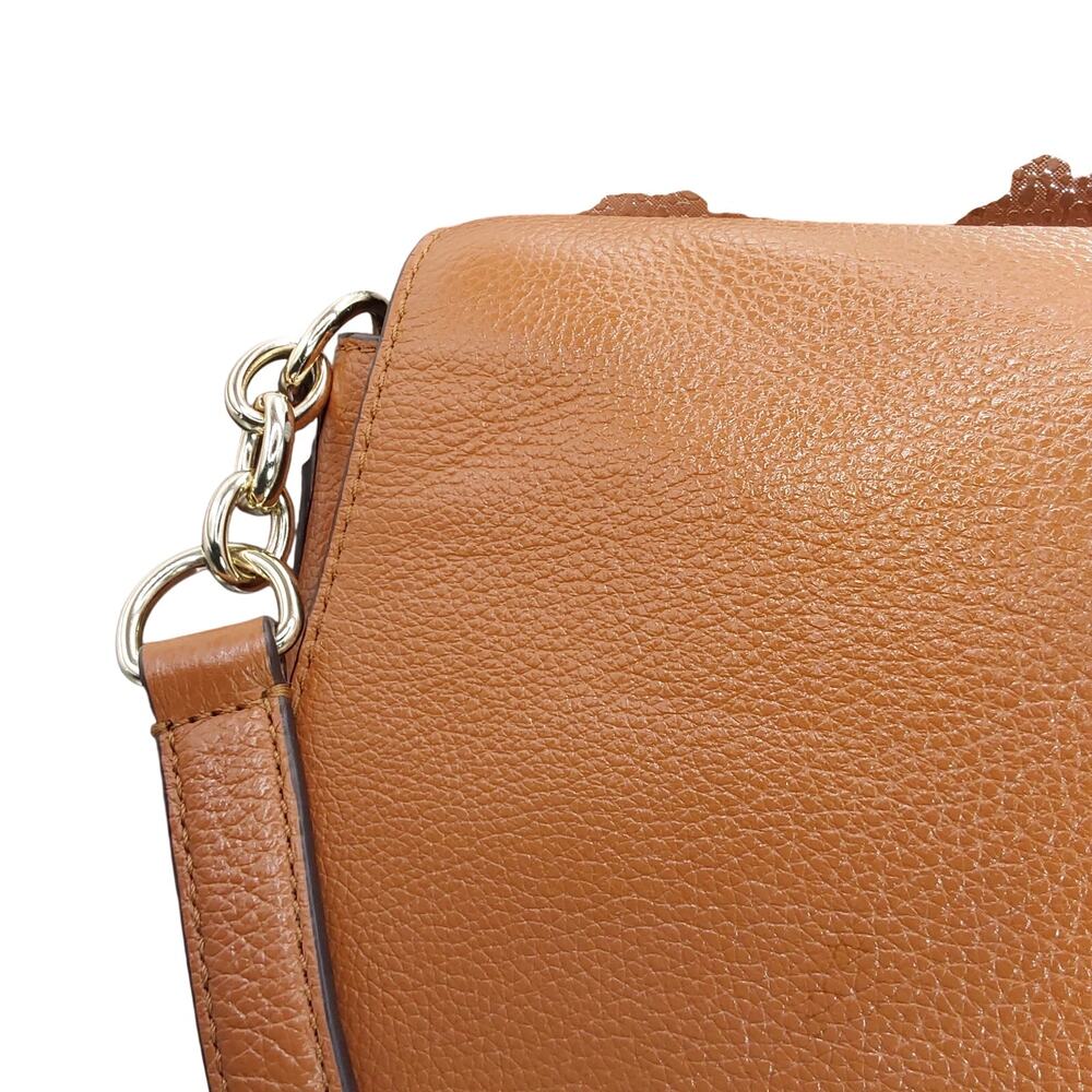 Kate Spade New York Brown Pebbled Leather Crossbody Saddle Bag EUC - Picture 9 of 12
